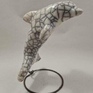 Dauphin en céramique Raku (L)