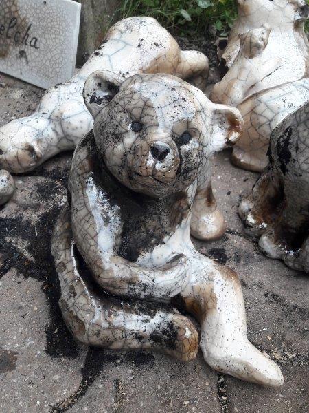 Keramik Raku Eisbär