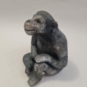Chimpanzé en céramique Raku,