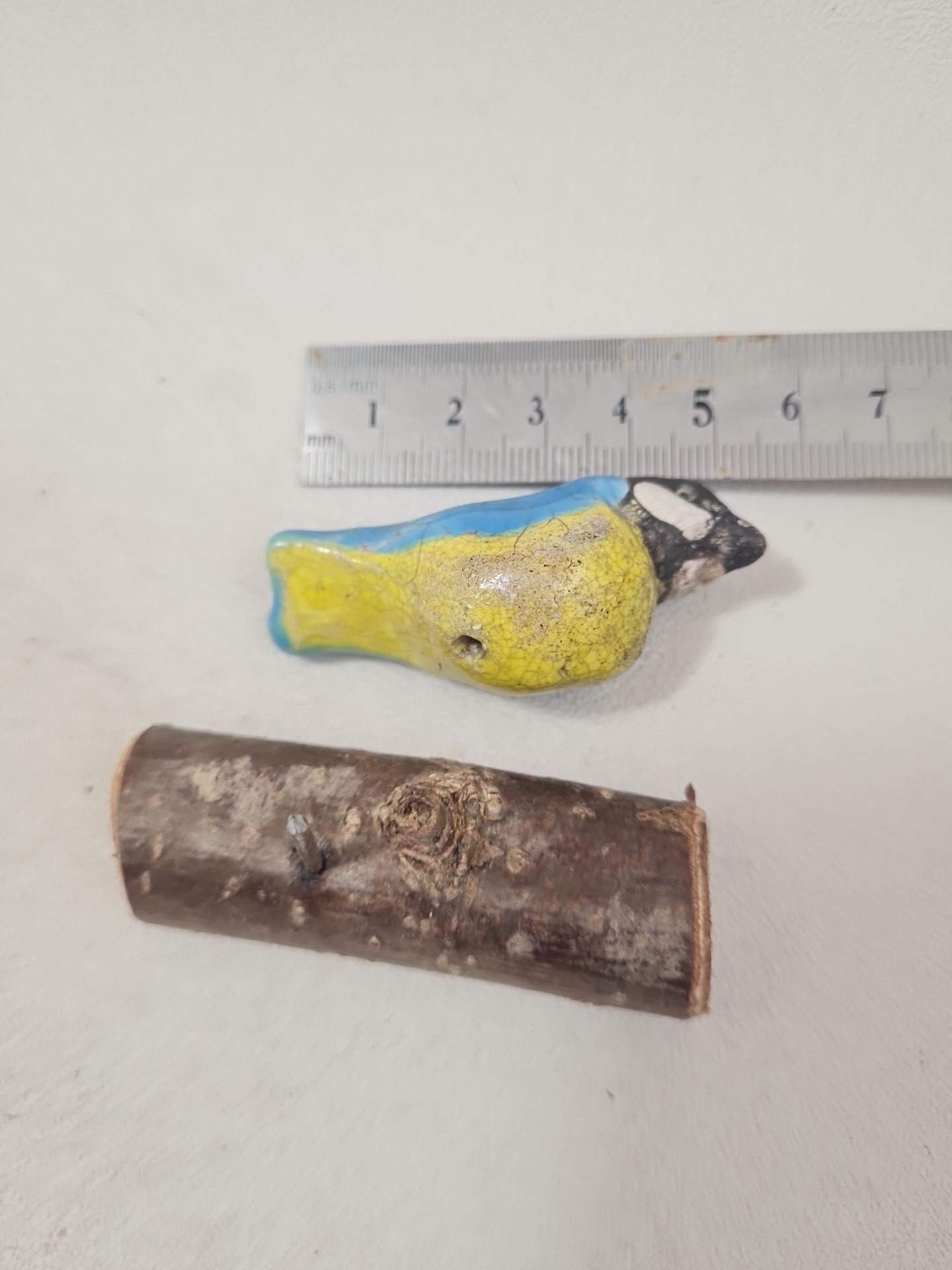 Mini statuette de Mésange bleue en raku – Image 4