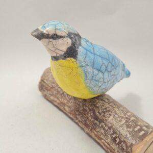 Mésange bleue en raku