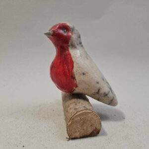 Rouge gorge raku sur une branche (S)