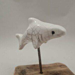 Requin blanc céramique raku