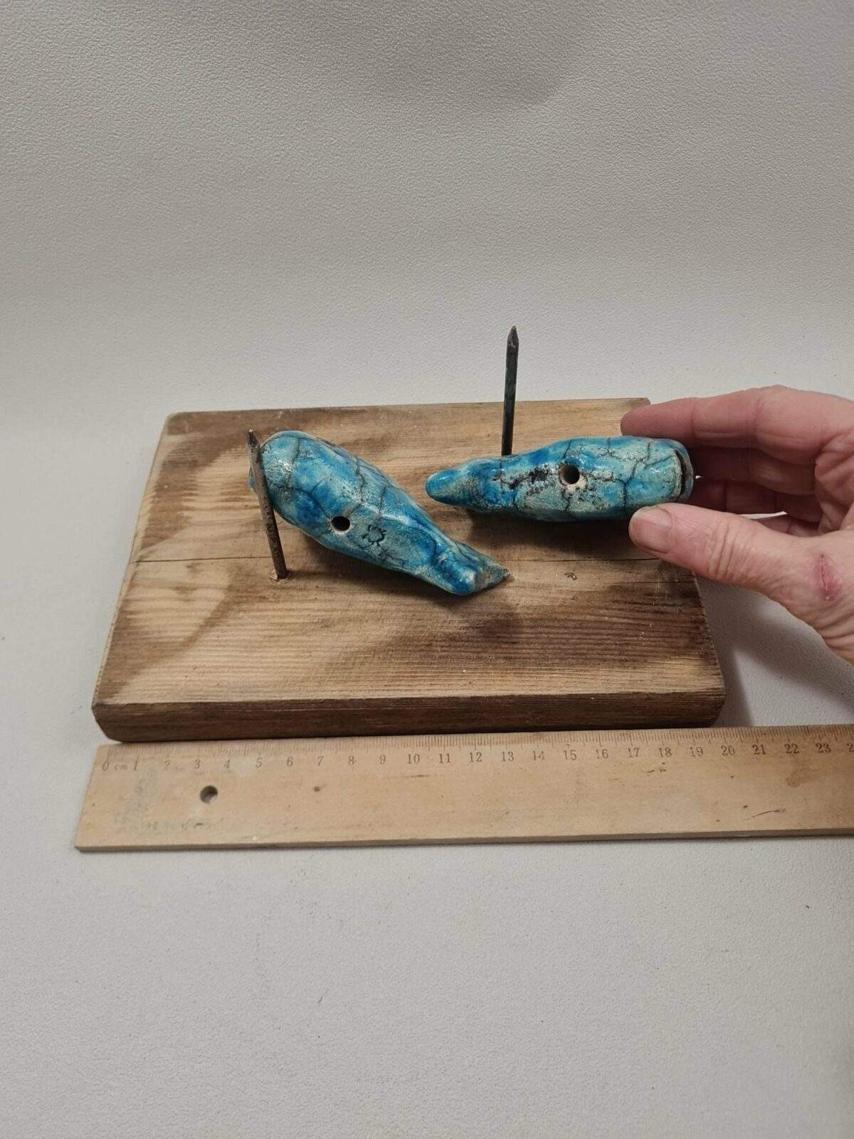 Duo de Poissons bleus raku – Image 6