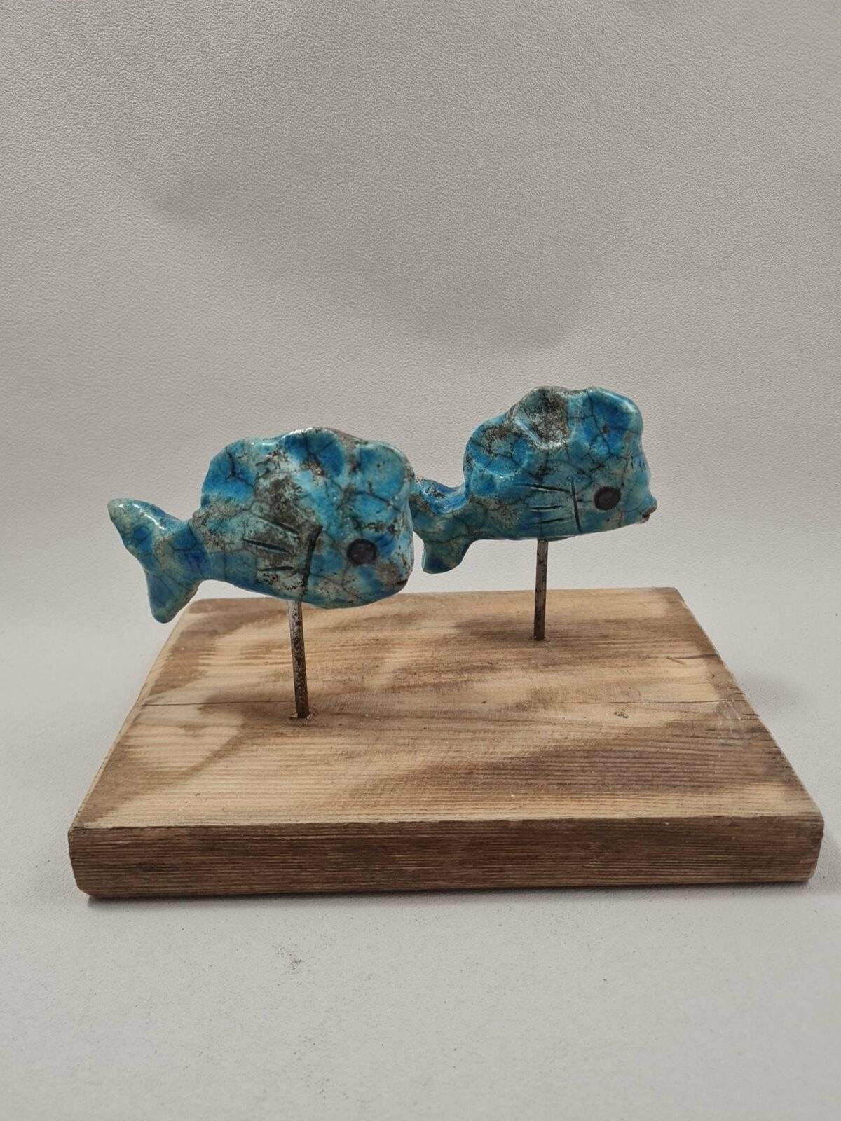 Duo de Poissons bleus raku – Image 7