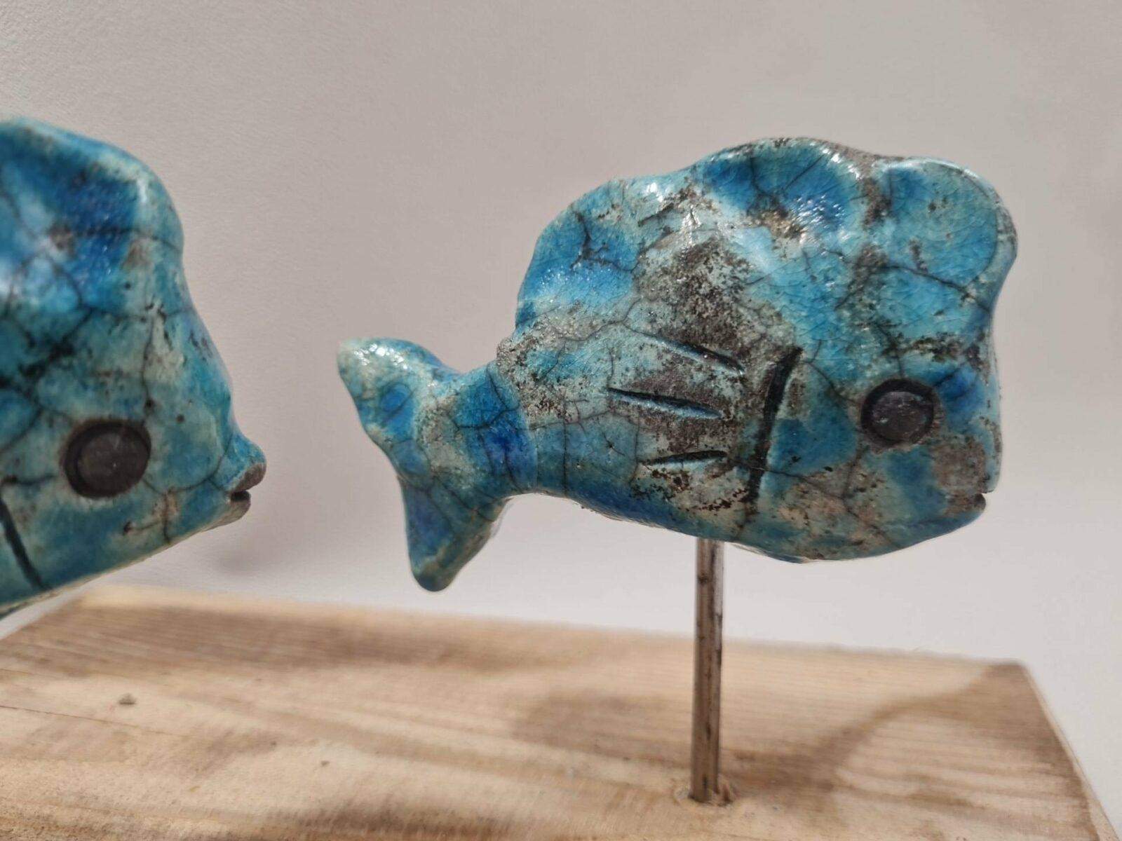 Duo de Poissons bleus raku – Image 5