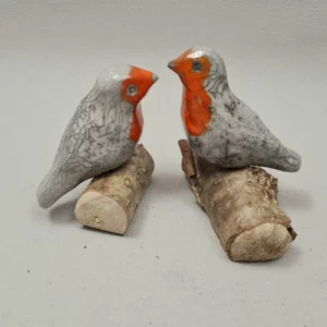 Couple de Mini Rouges gorges en raku
