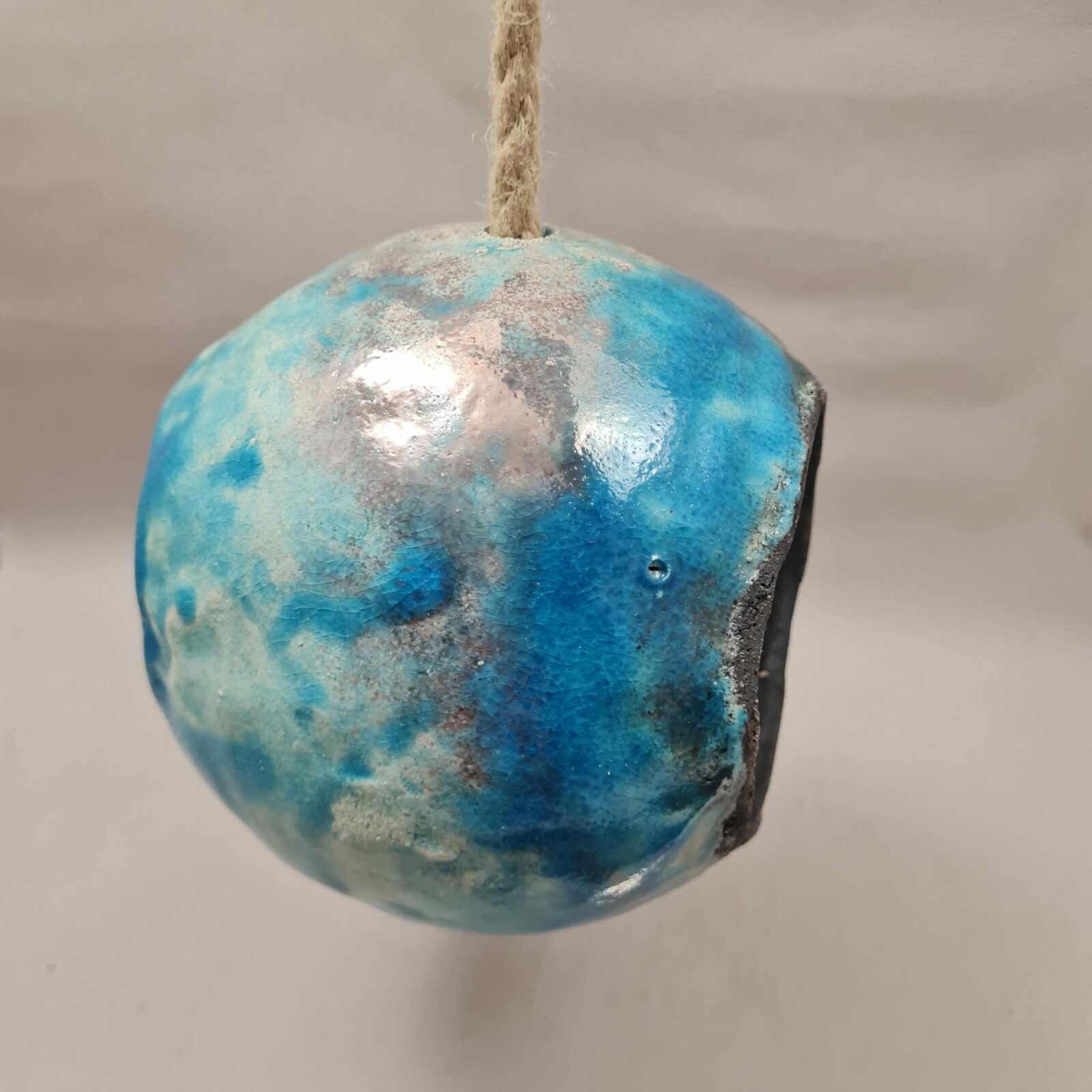 Mangeoire pour oiseaux - Turquoise Raku – Image 2