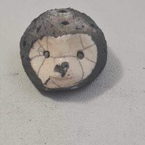 Hérisson Raku "petit coeur "