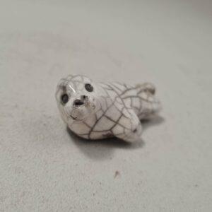 Phoque en céramique Raku - petite figurine