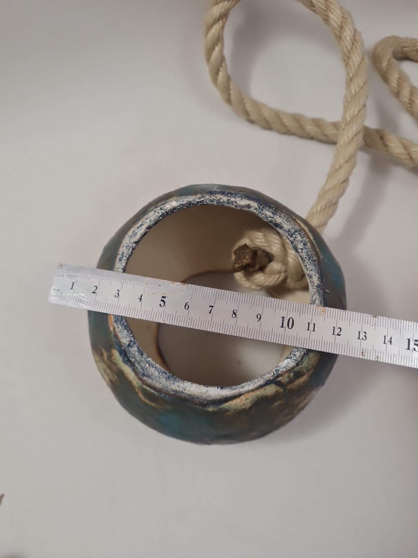 Mangeoire tons marron et turquoise pour nourrir et observer les mésanges - résistante au gel – Image 9