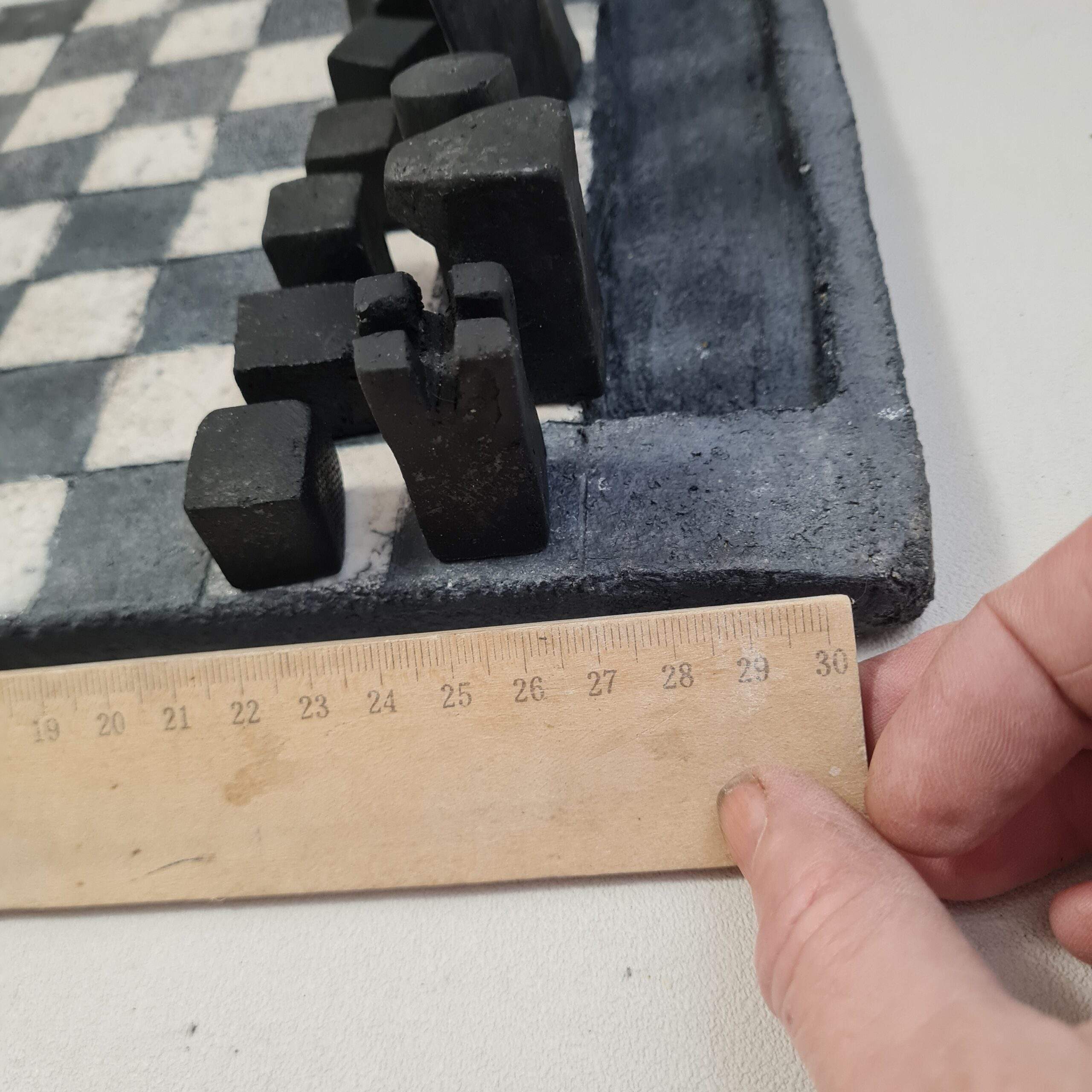 Jeu d’échecs, plateau et pièces en céramique raku – Image 5