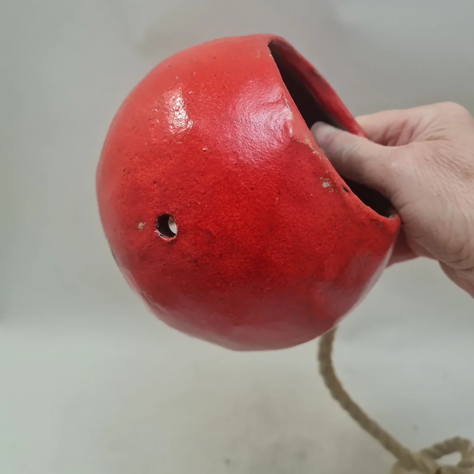 Mangeoire pour oiseaux - Rouge en raku – Image 4