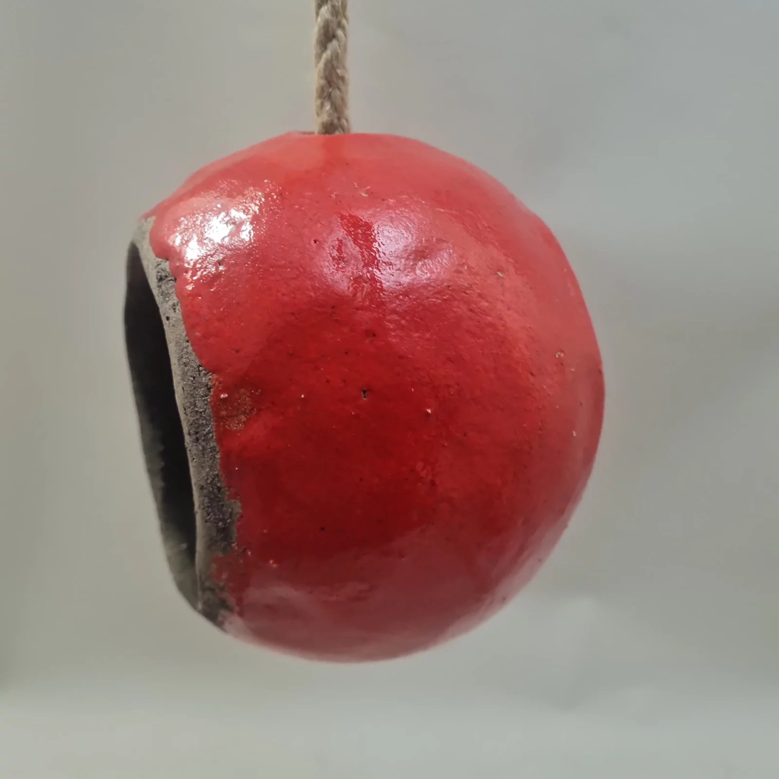 Mangeoire pour oiseaux - Rouge en raku – Image 2