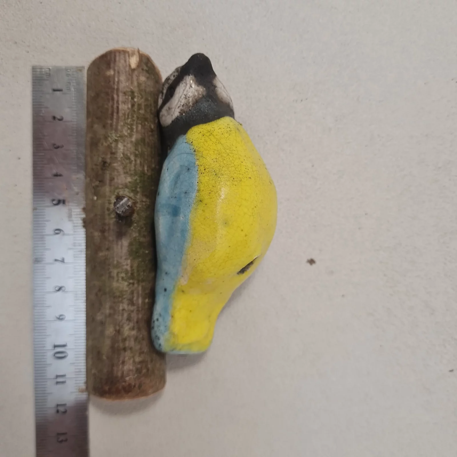 Poterie Raku – mésange bleue décorative en céramique – Image 7