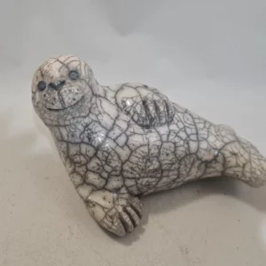 Statue de Phoque en raku