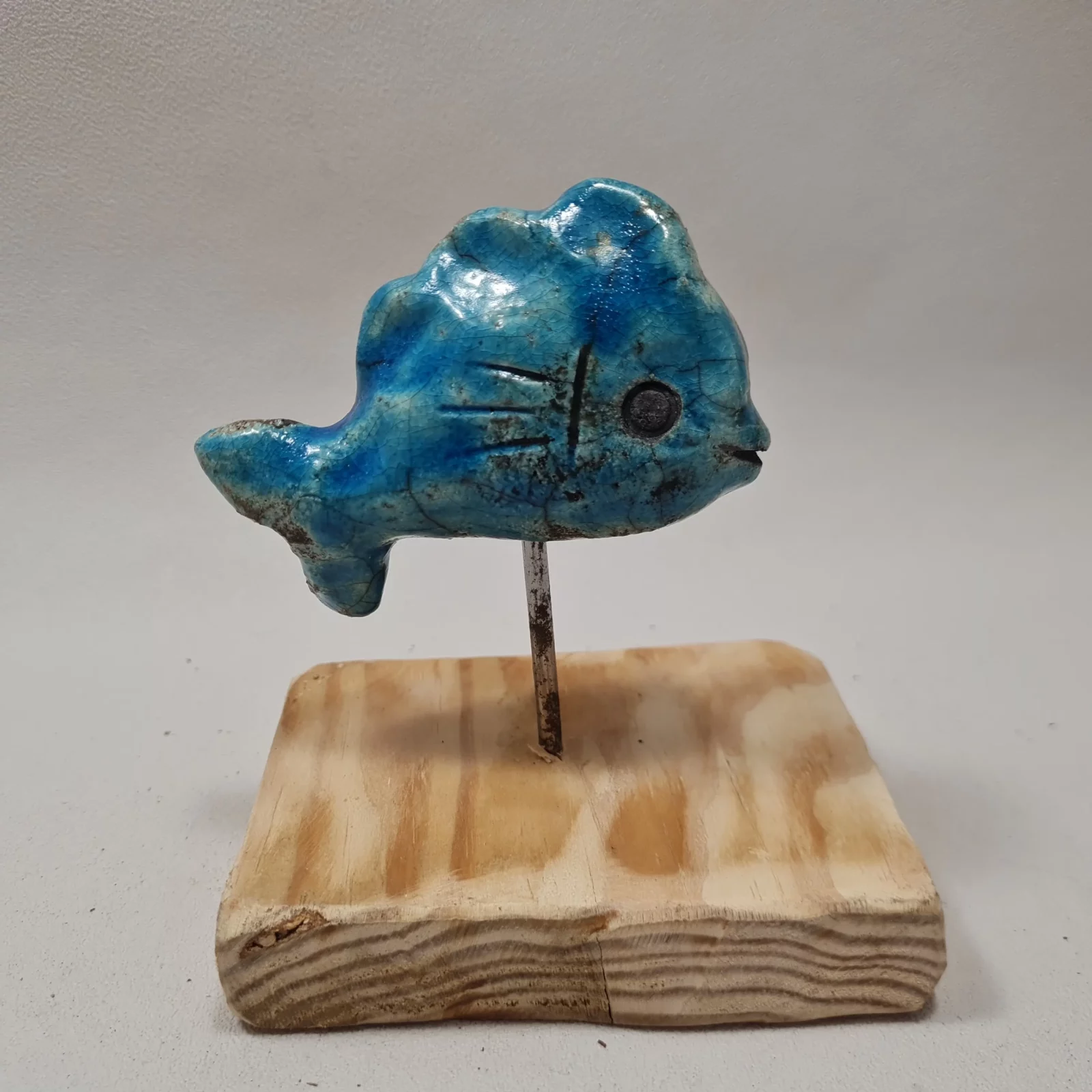 Poisson raku bleu turquoise – Image 3